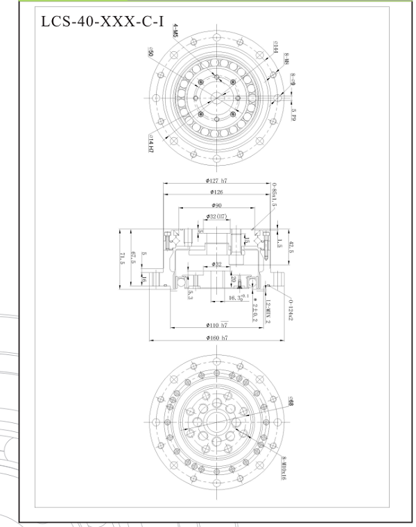 LCS40諧波減速機(jī)安裝尺寸圖 LCS40諧波減速機(jī)安裝尺寸圖