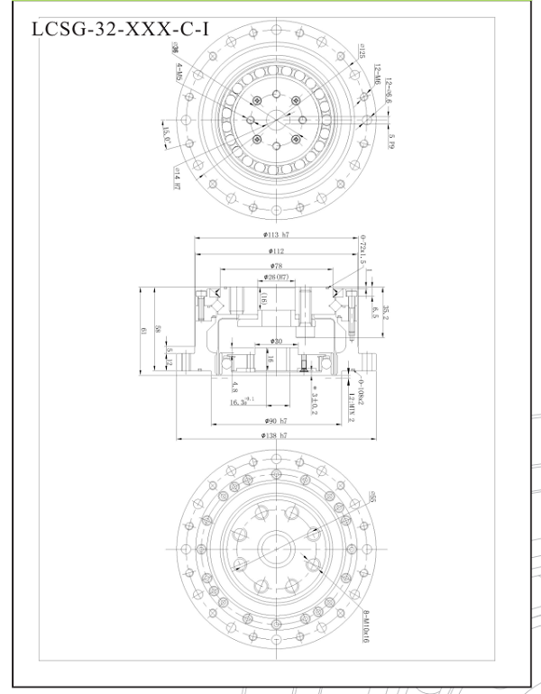 LCSG32諧波減速機圖紙 LCSG32諧波減速機圖紙