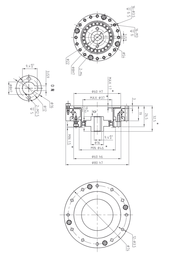 LHT17諧波減速機(jī)圖紙 LHT17諧波減速機(jī)圖紙