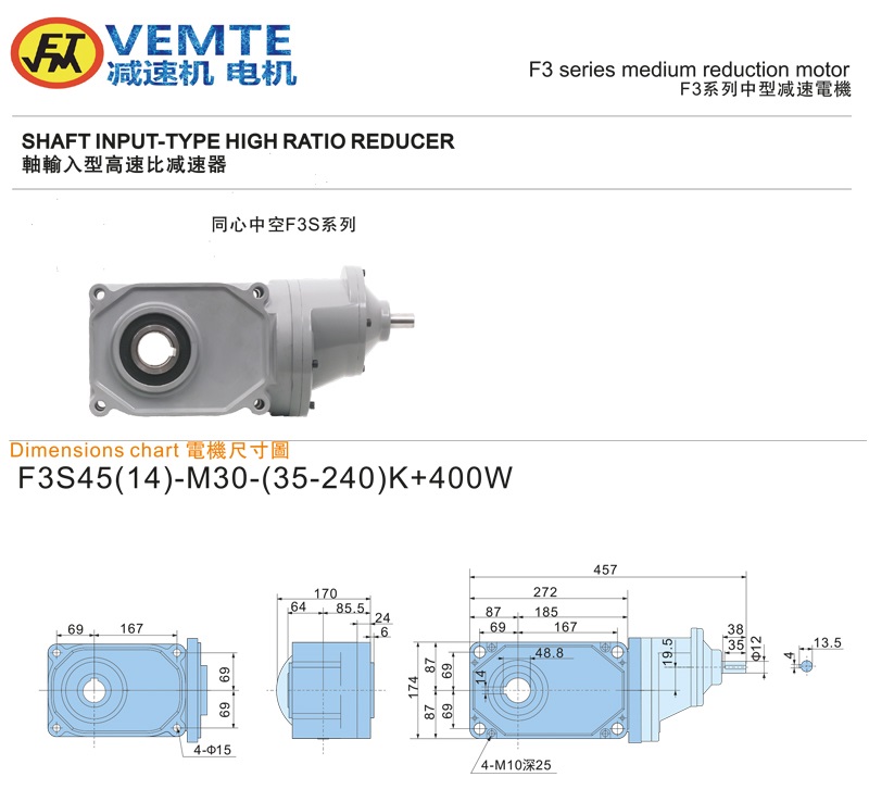 標準型大速比軸入0.4KW-空心軸 標準型大速比軸入0.4KW-空心軸
