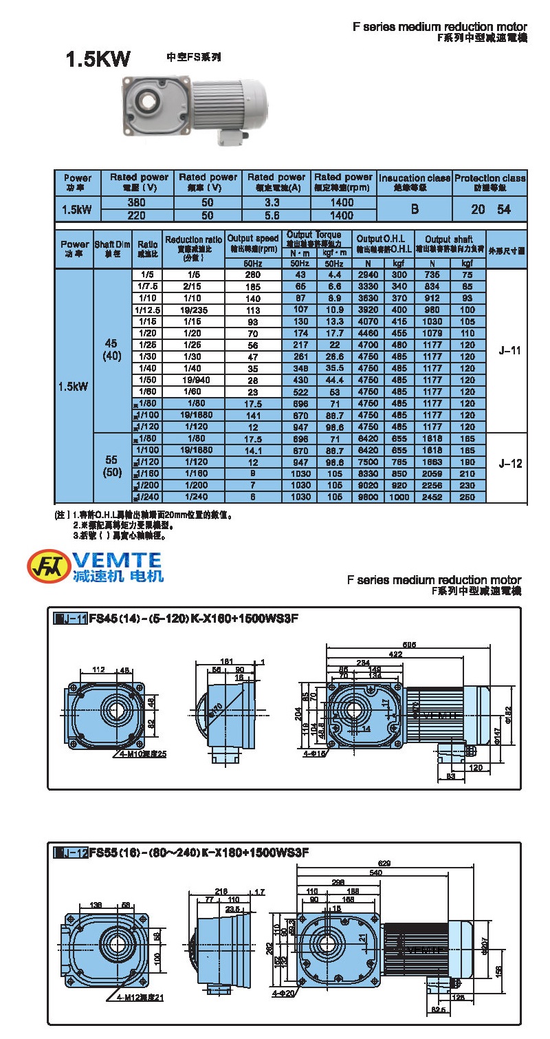 縮框型1.5KW-空心軸 縮框型1.5KW-空心軸