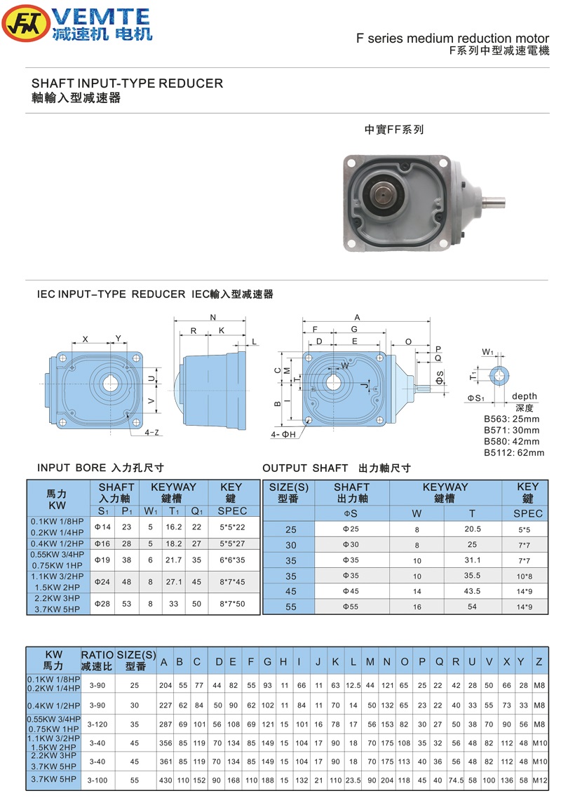縮框型軸入軸出通用款 0.1-3.7KW 縮框型軸入軸出通用款 0.1-3.7KW