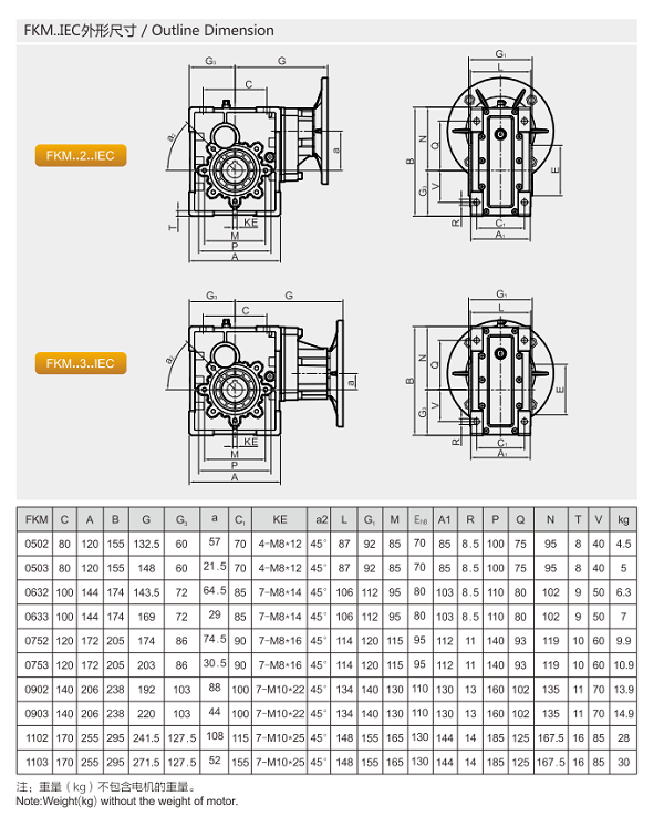 FKM090減速機圖紙 FKM090減速機圖紙