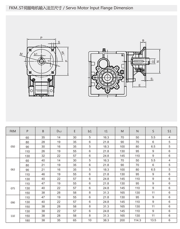 FKM050減速機圖紙 FKM050減速機圖紙